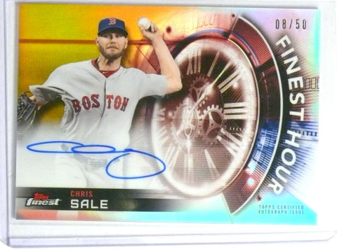 2018 Topps Finest Hour Gold Refractor Chris Sale autograph auto #D08/50