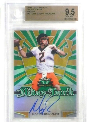 2018 Leaf Valiant Midas Touch Green Mason Rudolph autograph rc /60 BGS 9.5