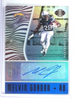 2017 Illusions Football Melvin Gordon Veteran Signs Red Autograph #D01/10