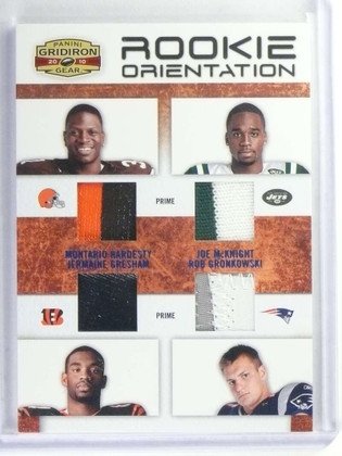 2010 Panini Gridiron Gear Rob Gronkowski +3 Rookie Orientation Patch #D/25