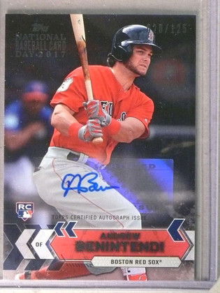 2017 Topps National Baseball Card Day Andrew Benintendi Autograph rc /125