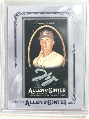 2017 Topps T206 Mini Black George Springer Autograph Auto #MAGSP