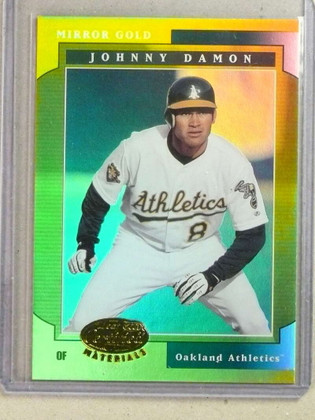 2001 Leaf Certified Materials Mirror Gold Johnny Damon #D04/25 #62