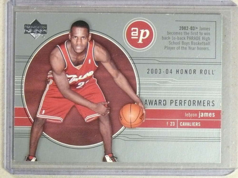 2003-04 UD Honor Roll Award Performers LeBron James rookie #AP1 EXMT