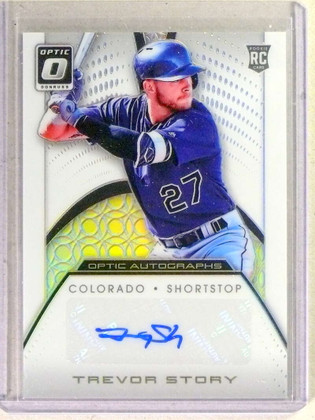 2016 Donruss Optic Trevor Story Rookie RC Autograph Auto #OATS