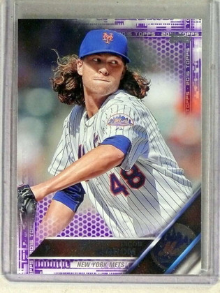 2016 Topps Series 1 Toys R Us Purple foil Jacob deGrom #323