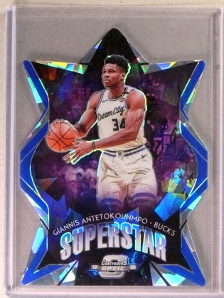 2019-20 Contenders Optic Superstar Blue Cracked Ice Giannis Anteokounmpo