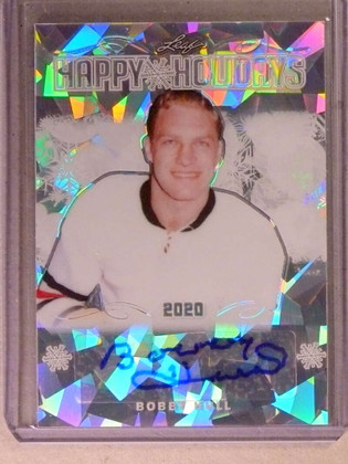 2020 Leaf Happy Holidays Cracked Ice Bobby Hull Autograph Auto #D19/35