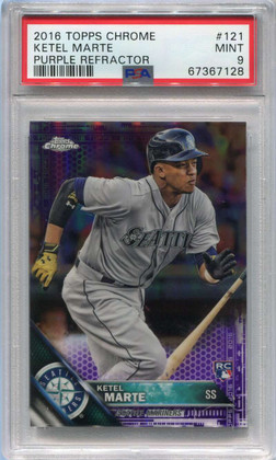 2016 Topps Chrome Purple Refractor 121 Ketel Marte Rookie 213/275 PSA 9 MINT