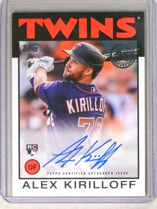 2021 Topps '86 Alex Kirilloff Autograph Auto #86AAK