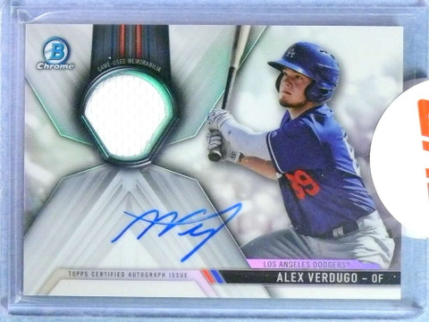 2017 Bowman Chrome Relics Alex Verdugo Jersey Autograph Auto #D124/150