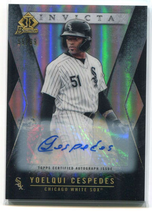 2021 Bowman Chrome Draft Invicta Autographs Yoelqui Cespedes Rookie Auto 55/99