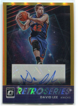 2021-22 Donruss Optic Retro Signature Series Gold 2 David Lee Auto 8/10