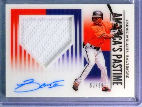2019 Chronicles America's Pastime Cedric Mullins Jersey Autograph Auto #53/99