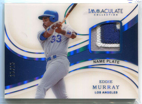 2020 Immaculate Collection Materials Name Plate 3 Eddie Murray Patch 15/15