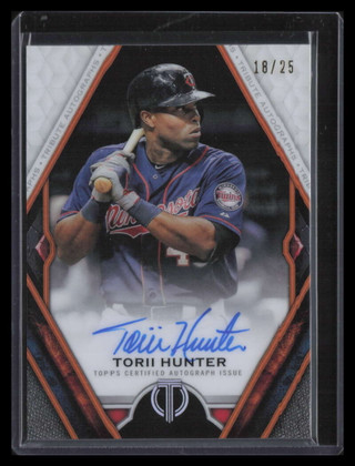 2021 Topps Tribute Autographs Orange TATH Torii Hunter Auto 18/25
