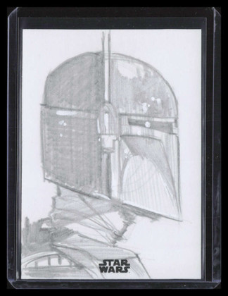 2018 Star Wars Finest Sketches Jessica Hickman Sketch 1/1 Bounty Hunter