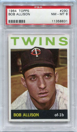 1964 Topps 290 Bob Allison PSA 8 NM-MT