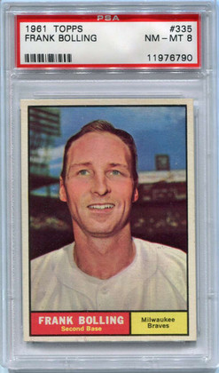 1961 Topps 335 Frank Bolling PSA 8 NM-MT
