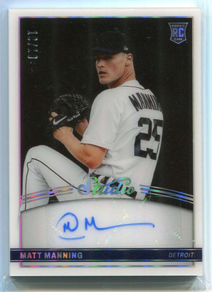 2022 Panini Chronicles Studio Black Signatures 3 Matt Manning Rookie Auto 10/10