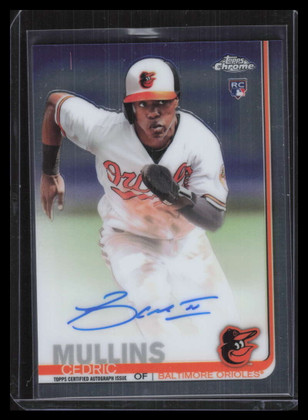 2019 Topps Chrome Rookie Autographs RACM Cedric Mullins Rookie Auto 124814