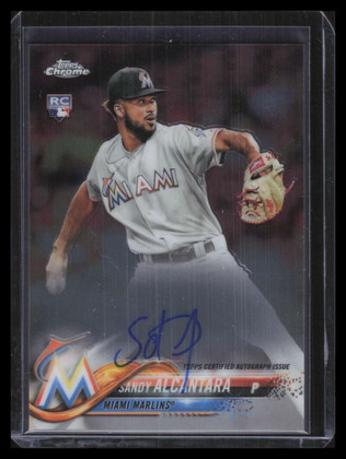 2018 Topps Chrome Rookie Autographs RASA Sandy Alcantara Rookie Auto 124965