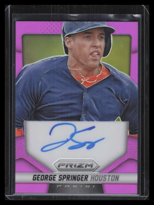 2014 Panini Prizm Autographs Prizms Purple GS George Springer Rookie Auto 96/99