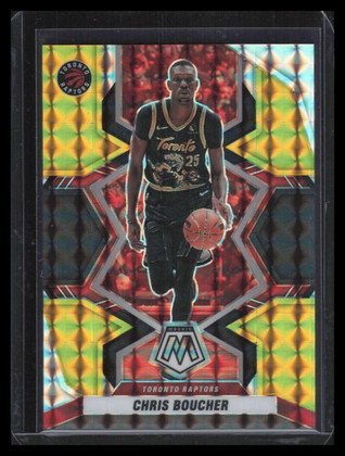 2021-22 Panini Mosaic Mosaic Choice Black Gold Refractor 113 Chris Boucher 7/8