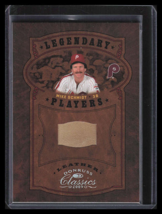 2005 Donruss Classics Legendary Players Leather Mike Schmidt Fielding Glove /25