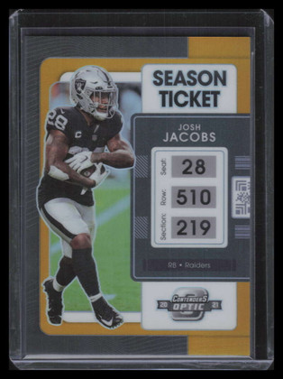 2021 Panini Contenders Optic Gold 42 Josh Jacobs 7/10