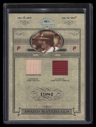 2004 Timeless Treasures Award Materials 16 Mike Schmidt Dual Bat Stirrups 16/50