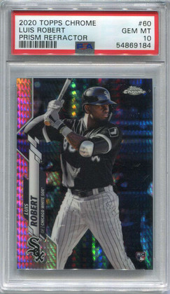 2020 Topps Chrome Prism Refractor 60 Luis Robert Rookie PSA 10 GEM MT