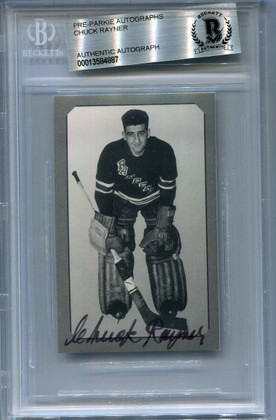 Chuck Rayner Pre-Parkie Autographs BAS Beckett Authentic