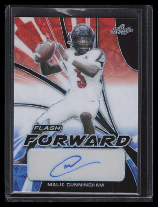 2022 Leaf Flash Forward Red White Blue ffmc1 Malik Cunningham Rookie Auto 5/5