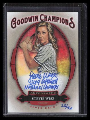 2020 Upper Deck Goodwin Champions Autographs Inscriptions Stevie Wisz Auto 22/50