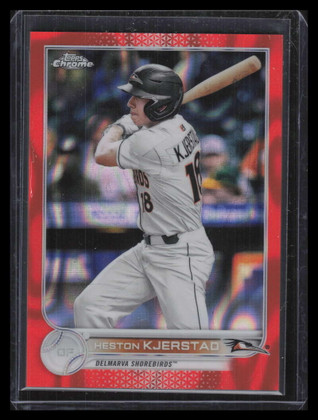2022 Topps Pro Debut Chrome Orange Lava Refractor Heston Kjerstad Rookie 11/25