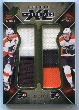 2018-19 SPx Double XL Duos Premium XDGP Nolan Patrick Giroux Dual Patch 11/15