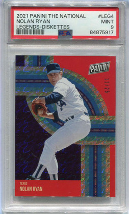 2021 Panini National Convention Legends Diskettes Nolan Ryan 11/25 PSA 9 MINT
