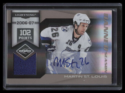 2010-11 Limited Banner Season Signatures 16 Martin St. Louis Jersey Auto 45/49