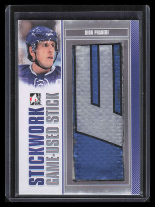 2013-14 ITG Stickwork Game Used Sticks Silver Dion Phaneuf Stick Handle /19