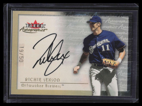 2001 Fleer Autographics Gold 92 Richie Sexson Auto 19/50