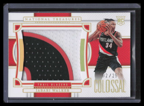 2022-23 Panini National Treasures Colossal 16 Jabari Walker Rookie Patch 12/25