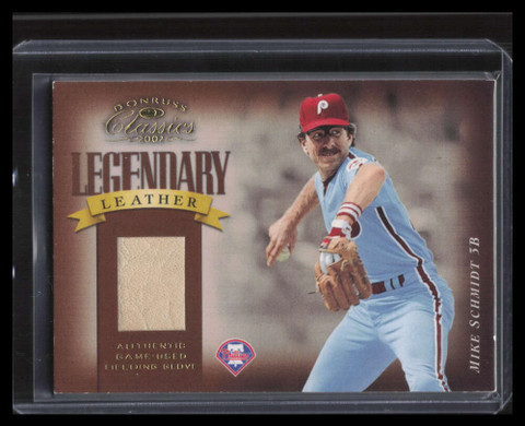 2002 Donruss Classics Legendary Leather 5 Mike Schmidt Fielding Glove 34/50