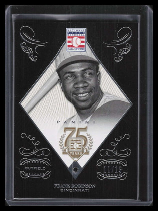 2014 Panini Hall of Fame 75th Anniversary 83 Frank Robinson Sapphire Gem 11/15