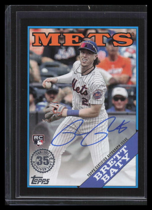 2023 Topps '88 Topps Autographs Black 88babba Brett Baty Rookie Auto 185/199