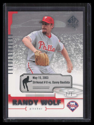 2004 SP Authentic Game-Dated 27 Randy Wolf 1/1