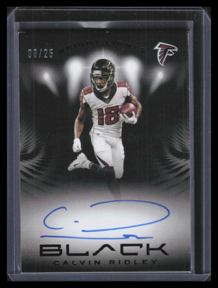 2020 Panini Black Bright Lights Signatures 22 Calvin Ridley Auto 8/25