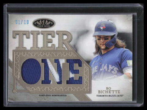2024 Topps Tier One Die Cut Relics Patch t1rdbb Bo Bichette Patch 1/10
