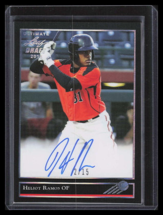 2018 Leaf Ultimate Draft 92 Silver Prismatic bghr1 Heliot Ramos Rookie Auto 2/15