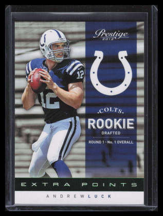 2012 Prestige Extra Points Green 229 Andrew Luck Rookie 17/25